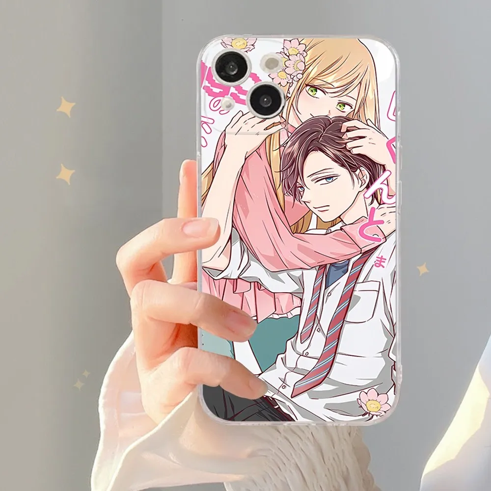 Anime amoroso yamada em lv999 caso de telefone para iphone 15 8 7 6 6s plus x se 2020 xr xs 14 11 12 13 mini pro max caso móvel