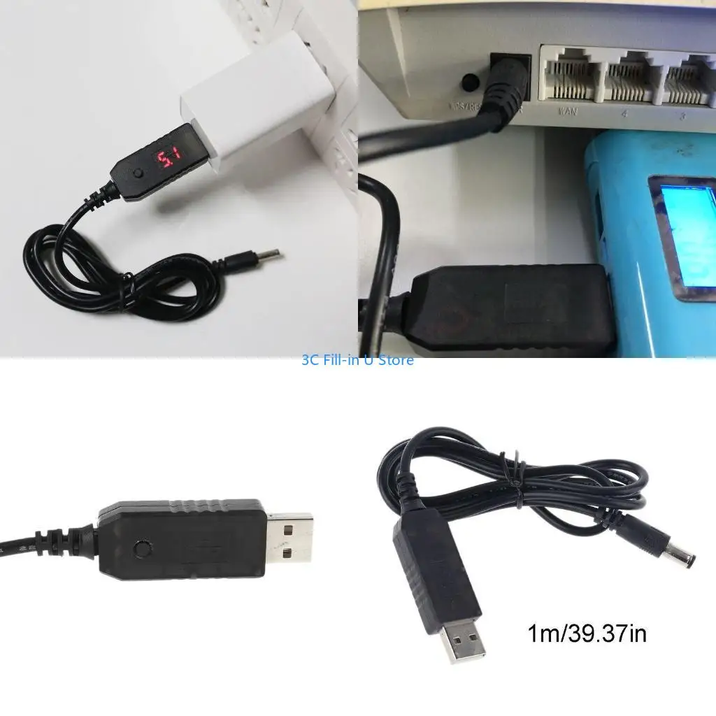 G8TA Step Up 5.5x2.1mm Cable Power Line For Router LED Strip 12V Device