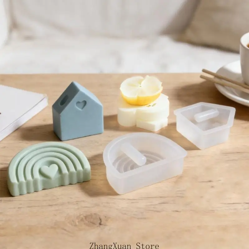Charm-Herz- und Blumenhaus-Silikonform, für die DIY-Kreation, 3 x – Detail 3