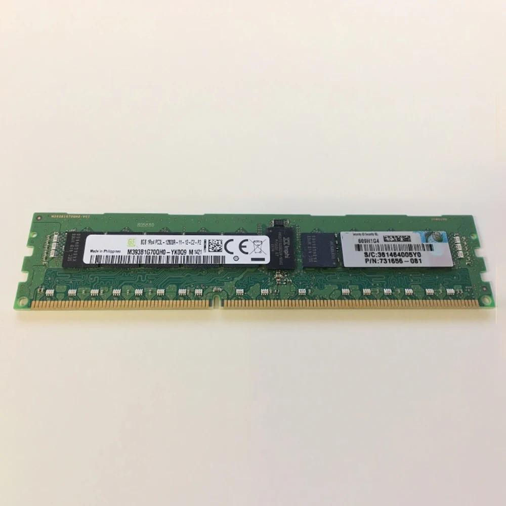 1 pcs   For HP G8 V2 DL388P DL388E DL380 Gen8 731656-081 731765-B21 735302-001 8GB DDR3 1600 Server Memory