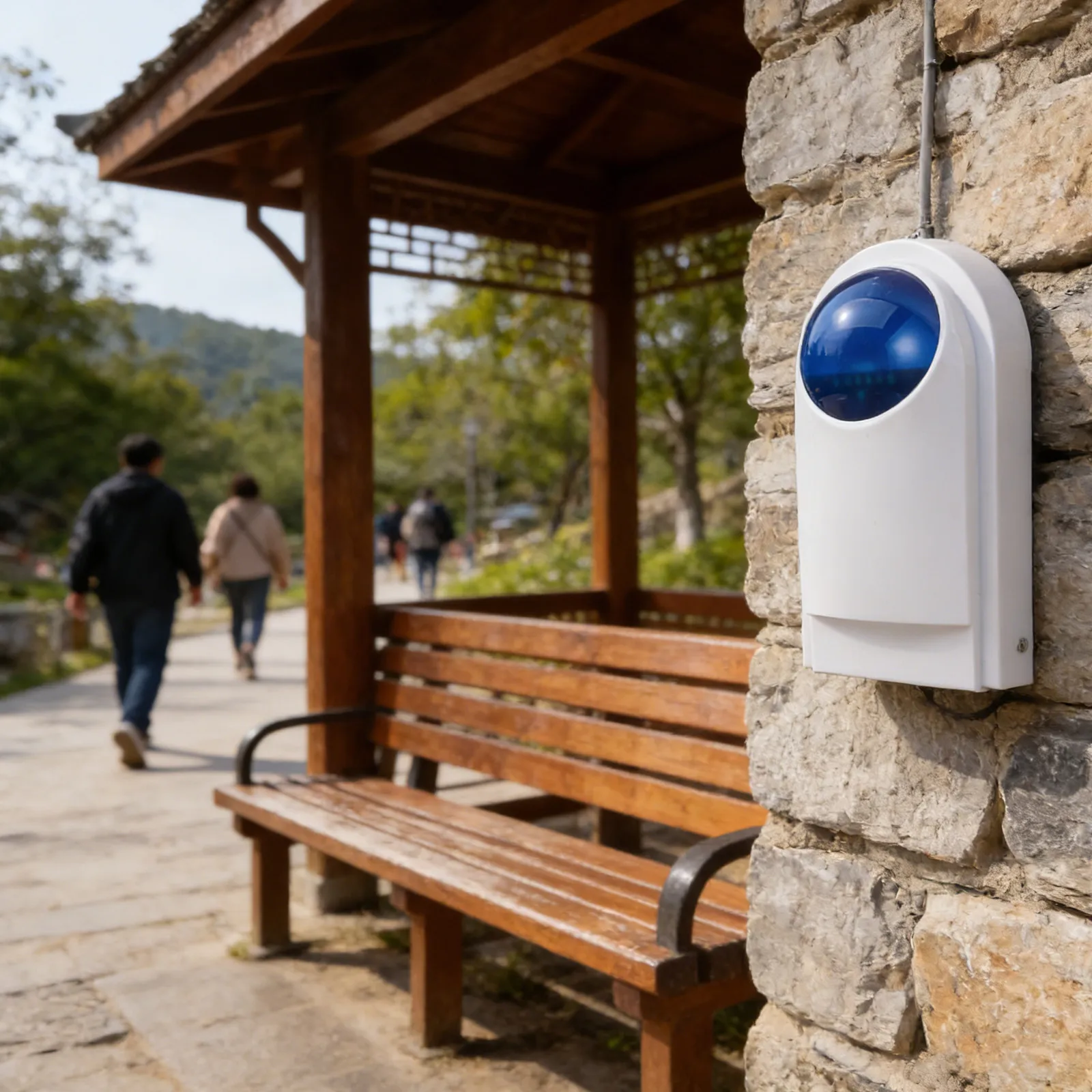 Waterproof Audible and Visual Alarm Siren Horn with Flashing Strobe Light Adjustable Volume for Home Factory Warehouse Security