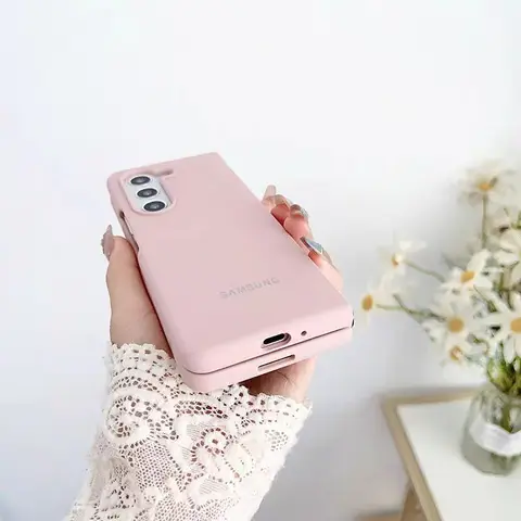 Чехол для Samsung Z Fold 6, 5, 4, 3, 5G, мягкий сенсорный жидкий силиконовый чехол, шелковистый защитный чехол для телефона Galaxy Z Fold6 Fold5 Fold4 Fold3