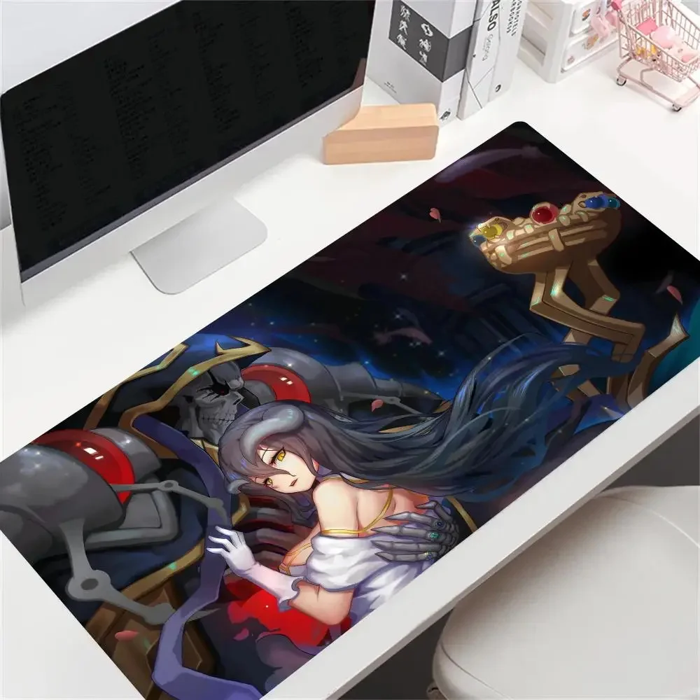 Large Mouse Pad Non-slip for PC Gamer Rubber Deskmat A-Albedo Overlords Anime Lock Edge Mouse Pad XXL Laptops Gaming Accessories