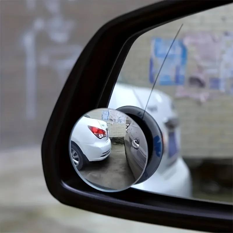 2PCS 360-Degree Rotating Bezel-less Reversing Auxiliary Mirrors With Blind Spots