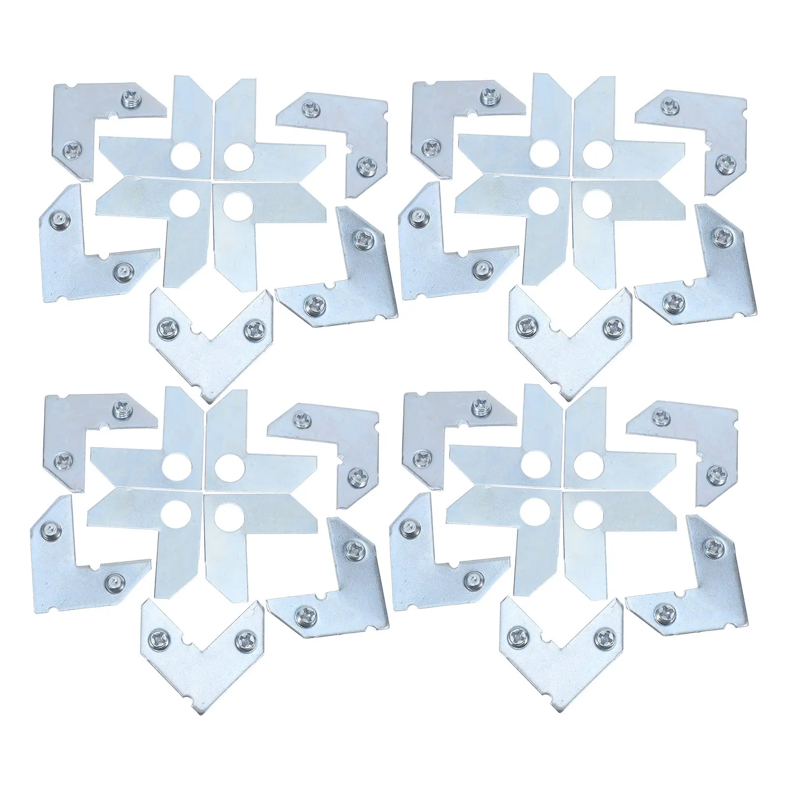 50Pcs Aluminum Picture Frame Corner Brackets Thickened 90 Degree Angle Braces Heavy Duty Frame Hardware for Wood Joints and Wall
