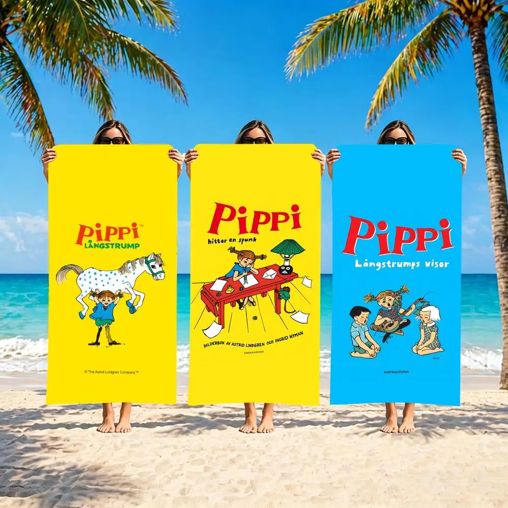 Cartoon Pippi Longstocking Soft Pool Gift For Travel Gym Shower Cool Camping Quick Dry Sports Large Beach Towel