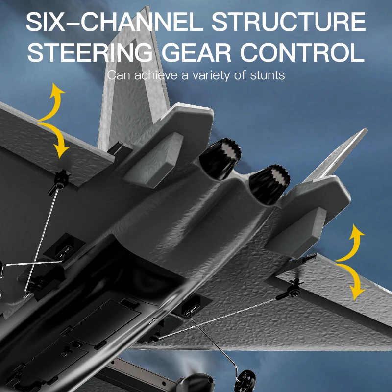 J20 RC Vliegtuig 2.4G 6CH KF700 Gevechtsvliegtuigen Met Borstelloze Motor Een Sleutel Acrobatische Vaste Vleugel Vechter Model voor Jongen Gift