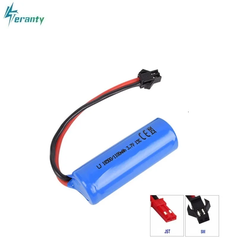 3.7V 1100mAh 18500 bateria Lipo dla S900 FT008 helikopter zdalnego sterowania/łódź do zabawki akumulator SM/wtyczka JST