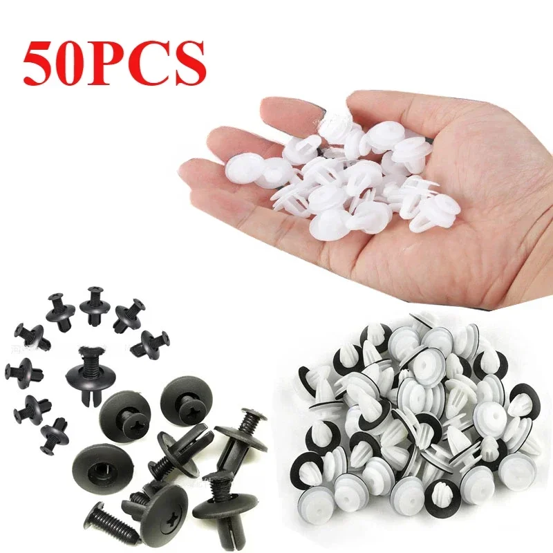 50PCS Automotive Fastener Clip - Universal Auto Bumper Mudguard General Accessories for Car Interior Door Panel Card