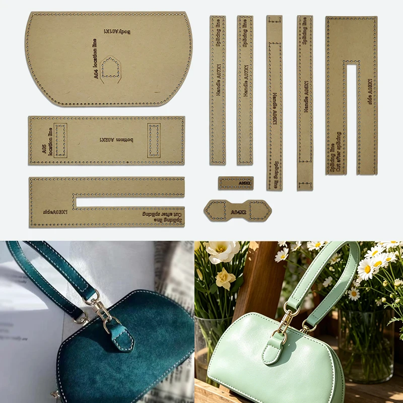YOMDID 10 plantillas de papel kraft para bolsos de mujer, plantillas DIY para hacer bolsos cruzados, plantillas para bolsos de cuero artesanales