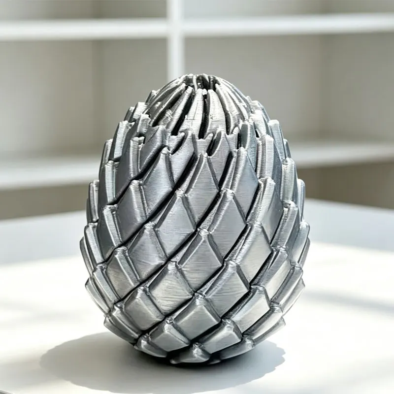 3D Printing Big Size Dragon Egg Stress Relief Model, Deformable Twist Egg, Creative Stress-Relief Gadget Desk Ornament