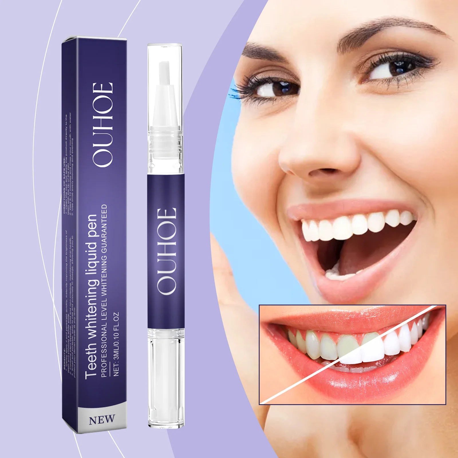 3ml Teeth Whitening Pen Teeth Gel Whitener Bleach Remove Stains Oral Hygiene Instant Smile Teeth Whitening Kit Cleansing Serum