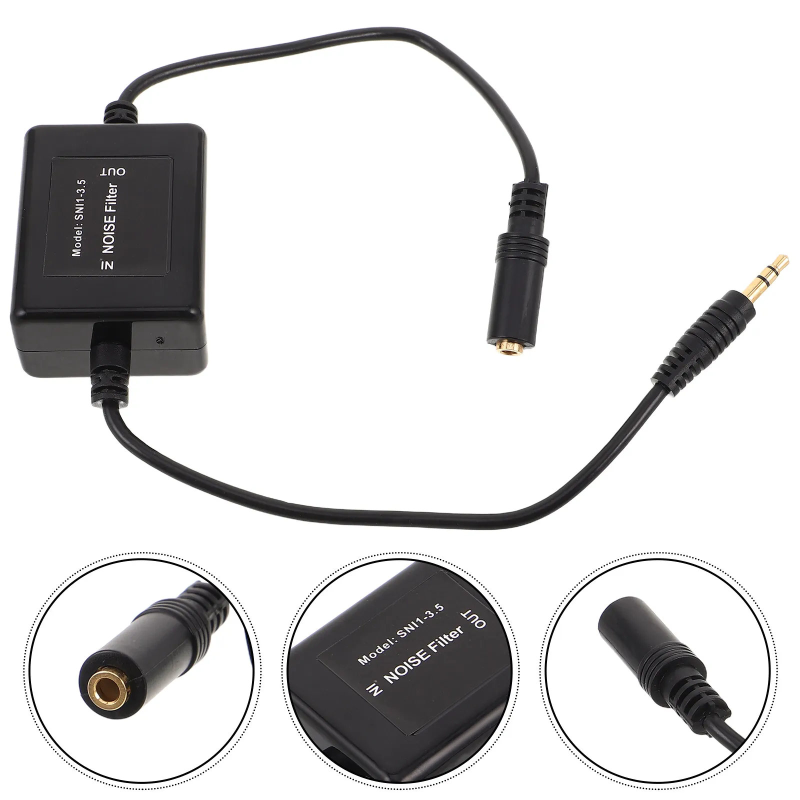 Audio Interference Filter For Home Audio System Commute Car Noise Aux Ground Isolator Passive Cleaner