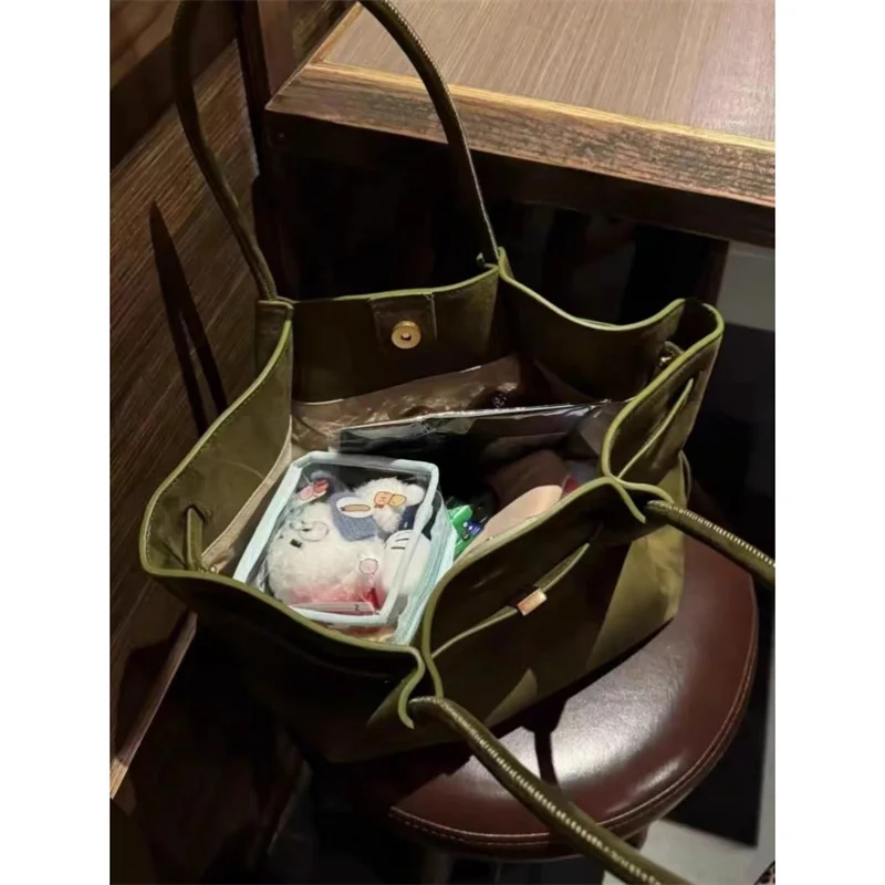 

Fall Winter Frosted Dumpling Bag Large Capaci oulder Bag Simple Design Trendy Handbag Casual Sle Youth Suitable Tote Bag