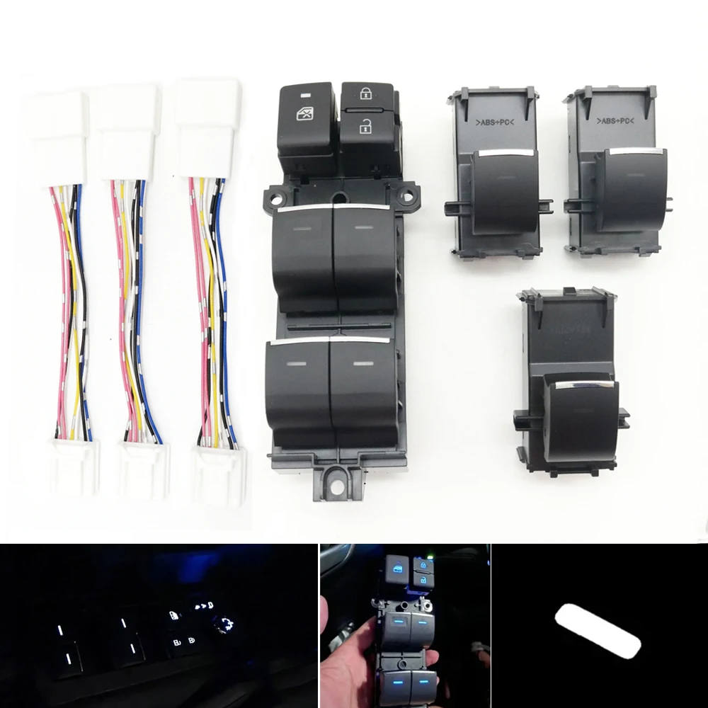 

LHD Car Backlight Lighted LED Power Window Regulator Switch For Toyota RAV4 Corolla C-HR Camry Highlander BZ4X Avalon Yaris