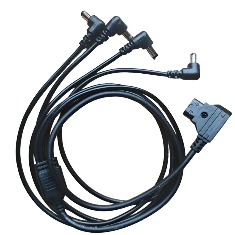 M52K-D-Tap 1-To-4 DC Power Cable- D-Tap Plug To Four DC 5525 Connectors(For Monitors/Video Transmitters/V-Mount Batteries)