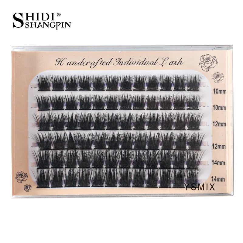 6 Rijen 72 Bundels Individuele Wimpers Pluizige Gesegmenteerde Valse Wimpers Professionele Make Wimper Extension Cilia Dikke Fake Lash