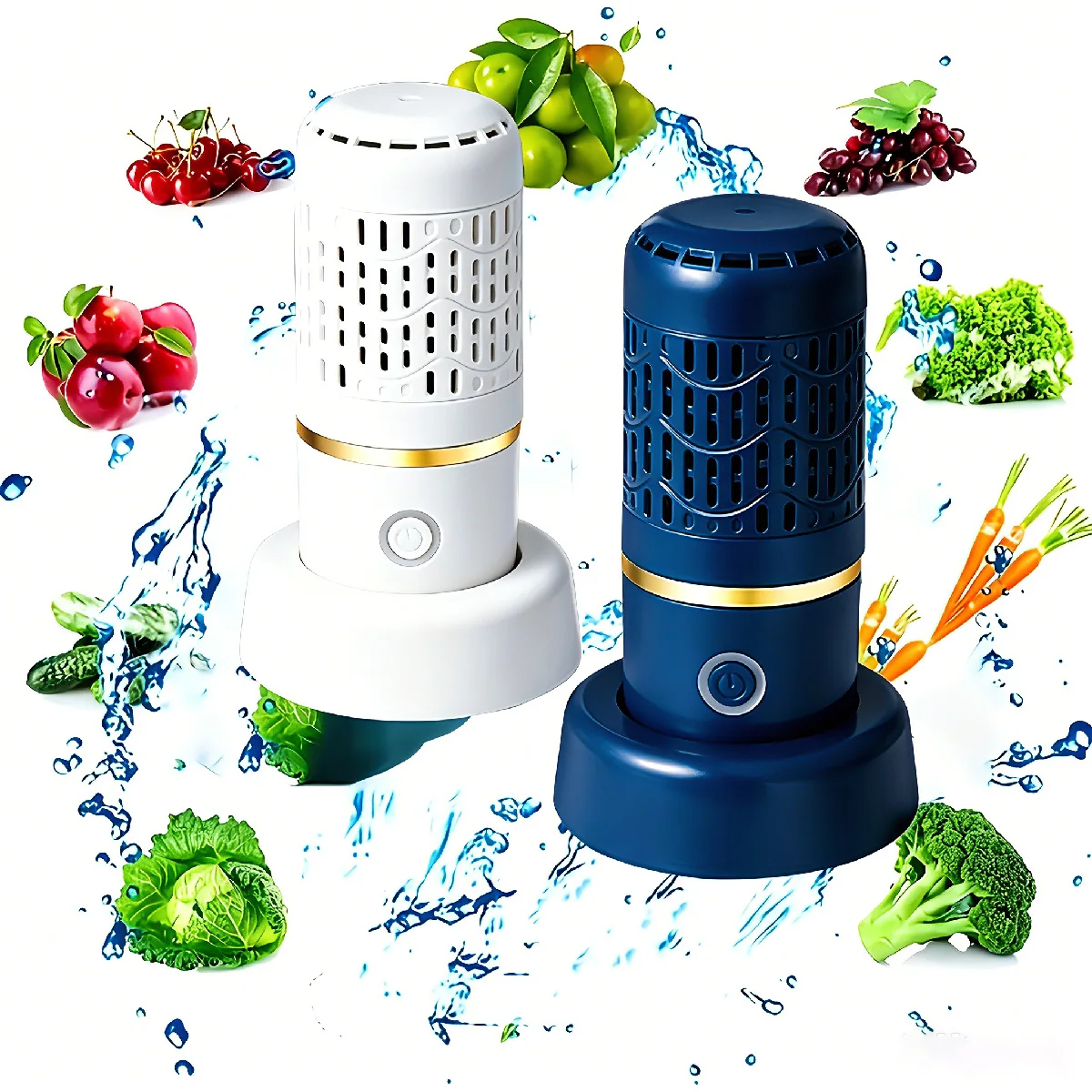 Wireless Fruit and Vegetable Washing Machine, Portable Capsule Food Purifier, Pesticide Residue Remover
