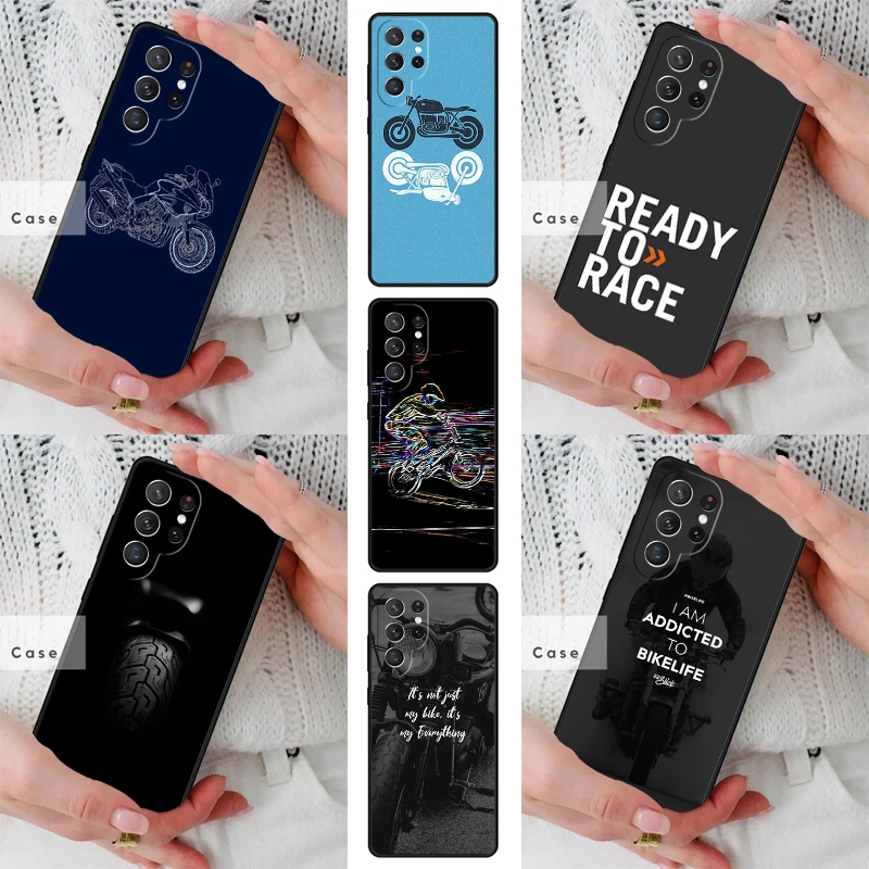 Motorcycle Motorbike TPU Phone Case for Samsung Galaxy S26 S25 S24 S23 S22 S21 S20 Note10 Plus FE Ultra Cover