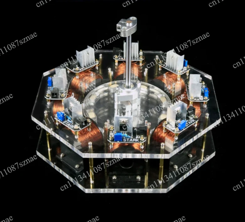 8-stage stator brushless internal rotor motor large-scale Bedini motor pseudo-perpetual motion machine，High power motor module