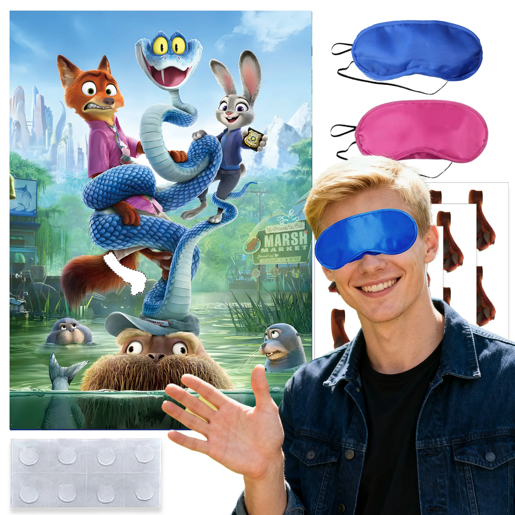 

Zootopia Games Poster Pin The Nose On The zootopia Party Game Posters Stickers zootopia Party Favors Birthday Sets Gift Supplies
