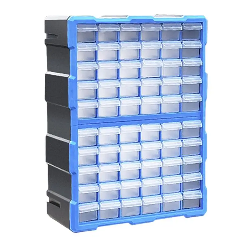 Teacher Toolbox Organizer 60 Grids Drawer Storage Cabinet Easily Stackable Hardware And Craft Cabinet For Nuts And Bolts Screws