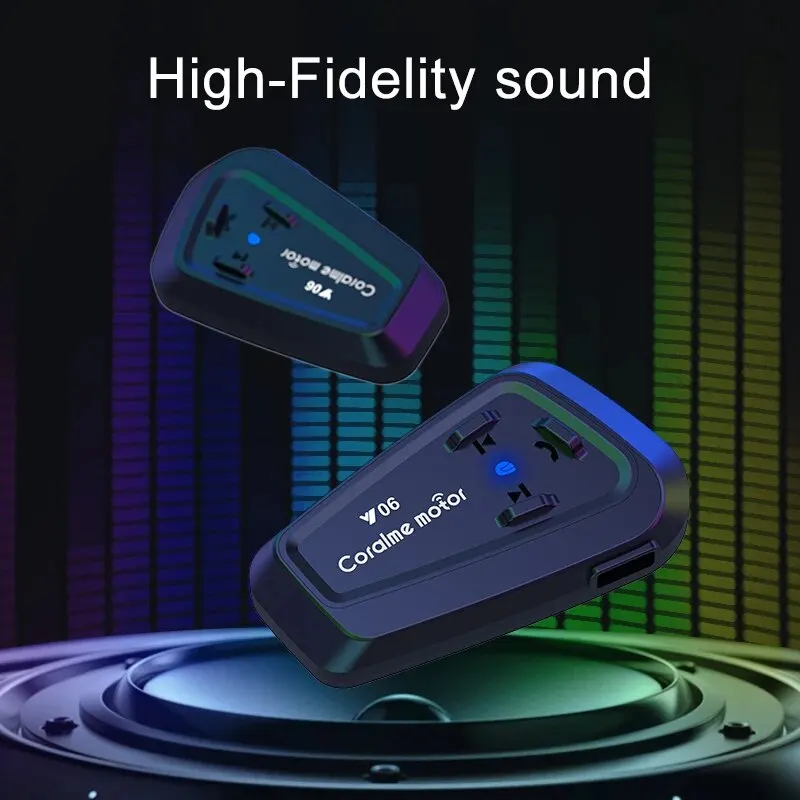 Y06 Motorcycle Helmet Bluetooth Headset IPX6 Waterproof Noise Reduction Small and Exquisite Integrating All Major Functions