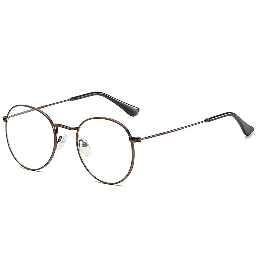

Blue Light Resistant Flat Lenses Metal Frame Eyeglass Frame Oval Opening men women Blue Light Resistant Glasses