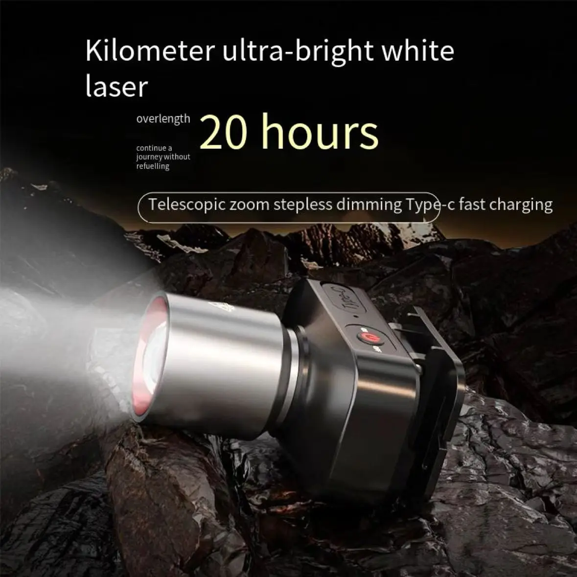 Outdoor Multifunctional Headlight With Variable Focus, Long Endurance, Night Fishing LED Light Portable Waterproof Work Lamp SOS