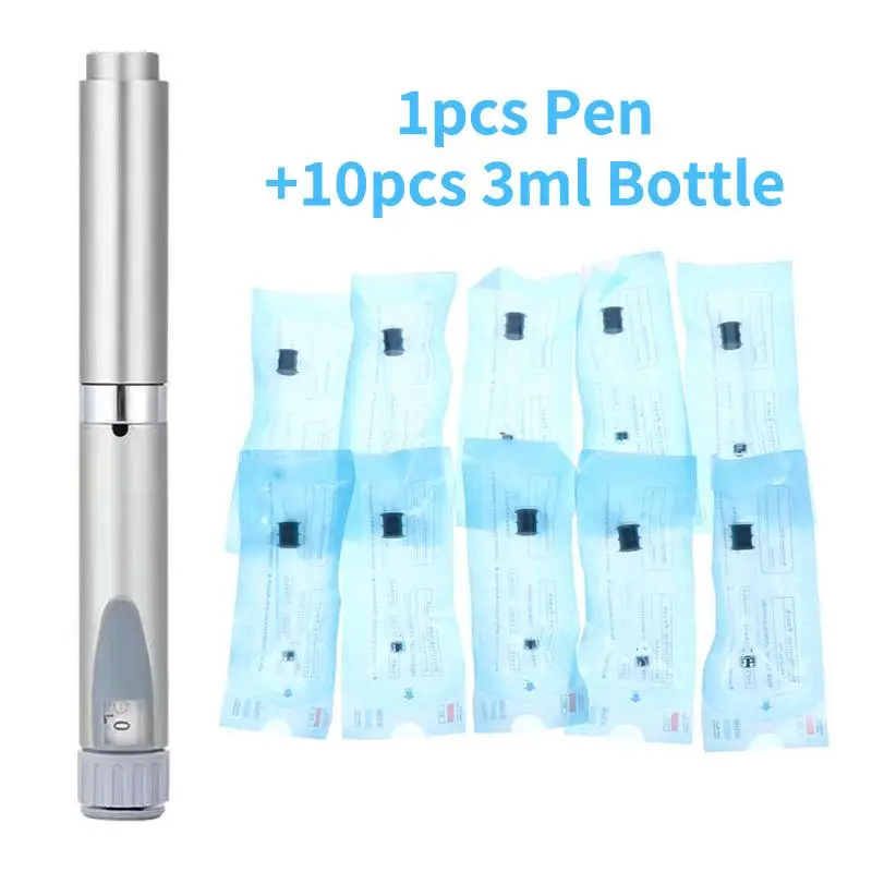 【LM】Magic Pen 3ml Sterile Empty Cassette Bottle Cartridges Pen Tip Precise Dosing Medical Injection Pen Kit For Insulin Tattoo