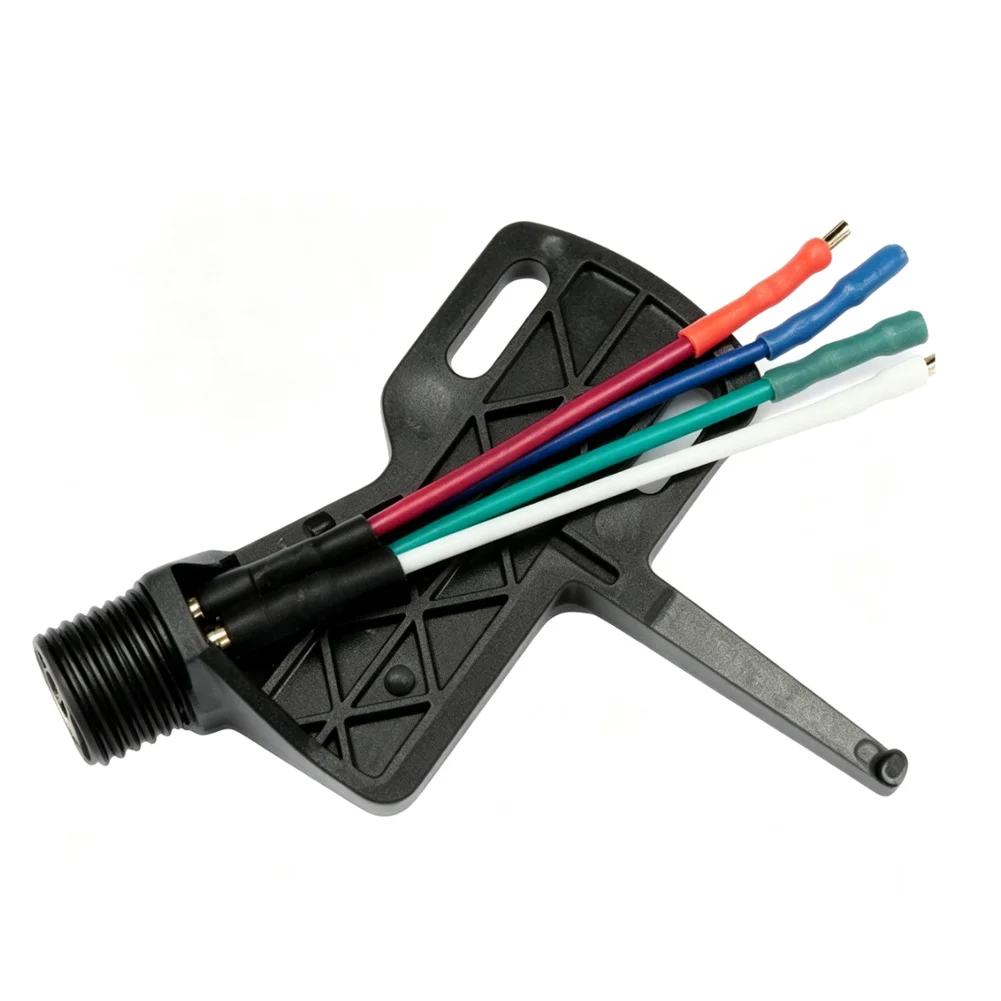 Straight Turntable Headshell With 5 Color Coded Copper Wire Metal Integrated For Phonograph Cartridge Record Player Replacement