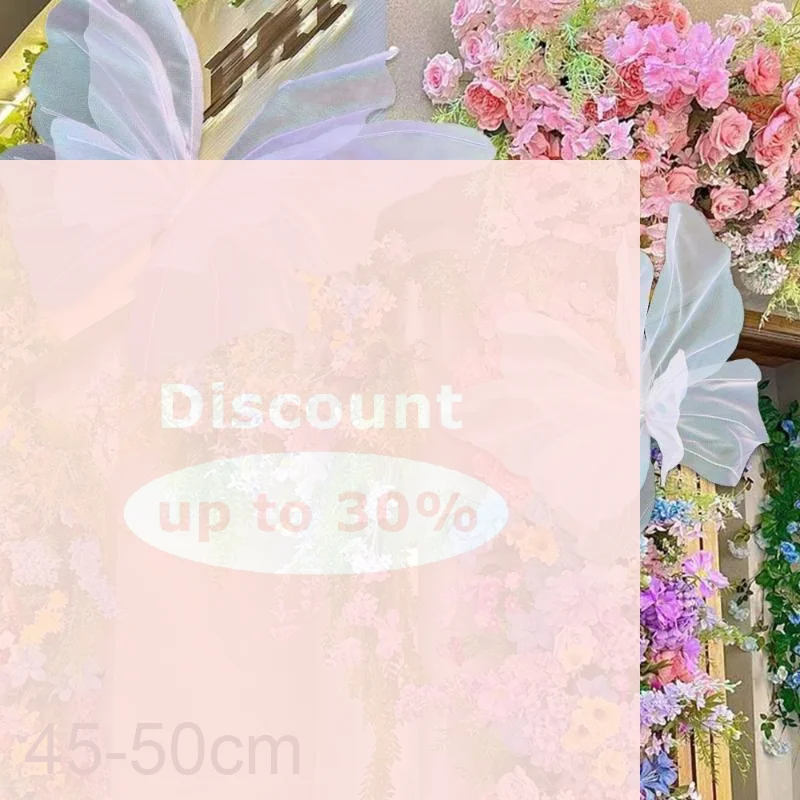 [45-50cm Big Simulation Butterfly 3D Shopping Mall Wedding Festival Decoration Hollow Large Hanging Gauze Fake Butterfly]