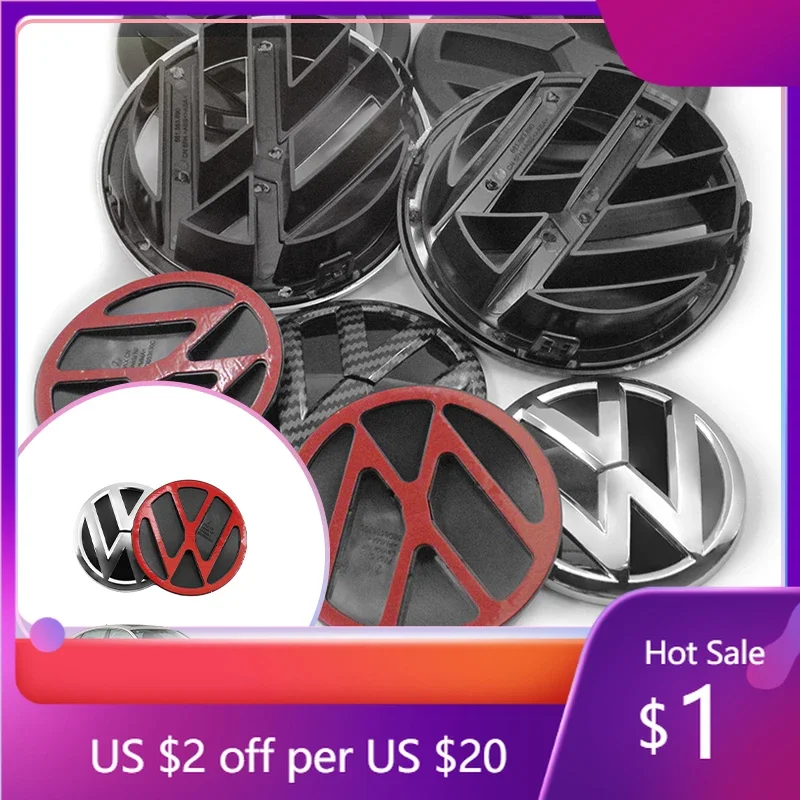 VW GTI GOLF Valve Stems Caps 2026 Hot Volkswagen VW Hot Aerials 1Pcs 561.583.690 Volkswagen 150mm 100mm Car Logo Front Bonnet Ho view 2