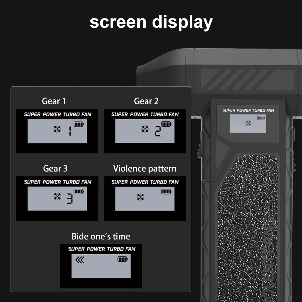 300000RPM Mini Turbo Jet Fan with Led Display&Light Electric Air Duster Adjustable wind speed Blower Rechargeable Car Cleaning