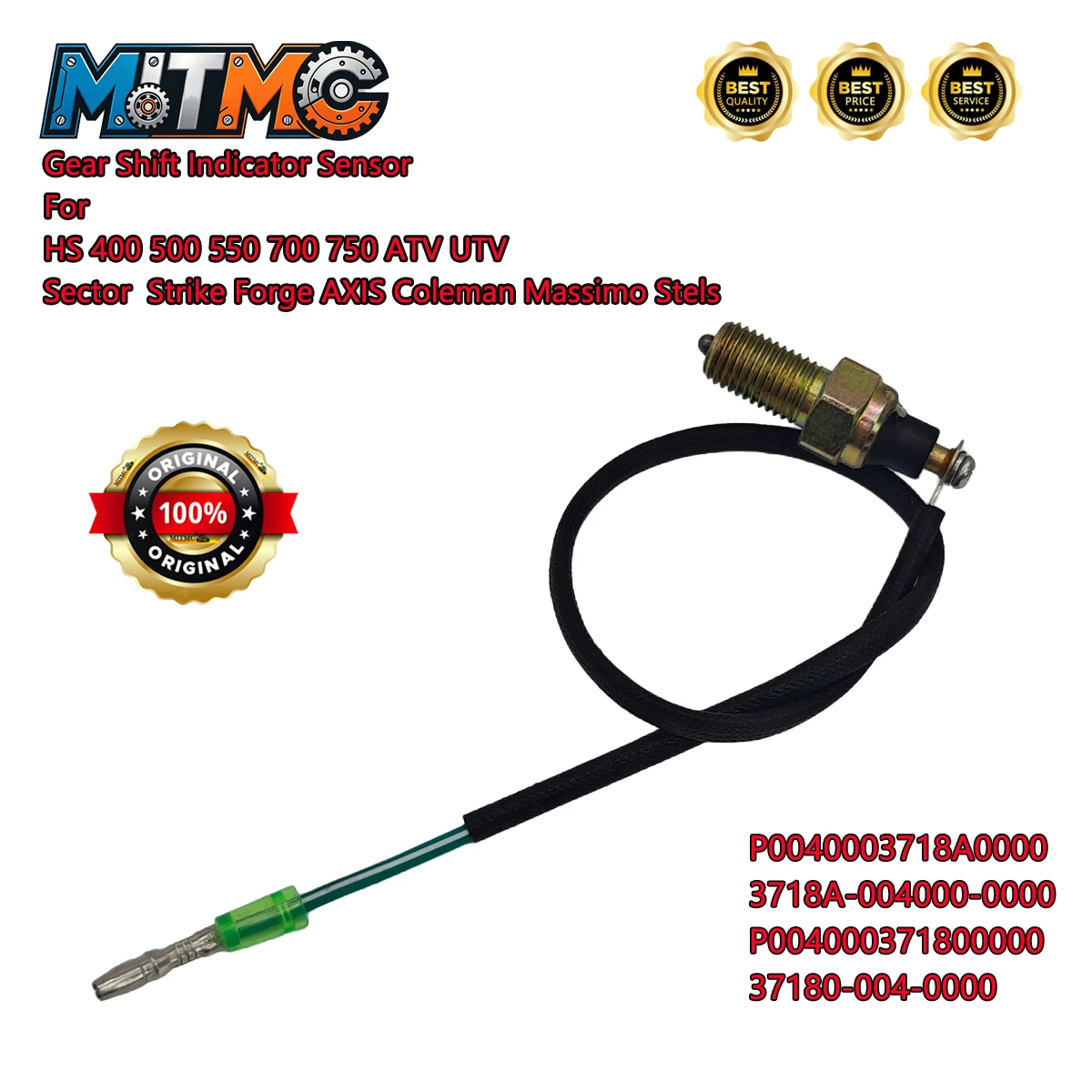 Gear Shift Indicator Sensor For HS 400 500 550 700 750 Sector Strike Forge AXIS Coleman Massimo Stels ATV UTV P0040003718A000