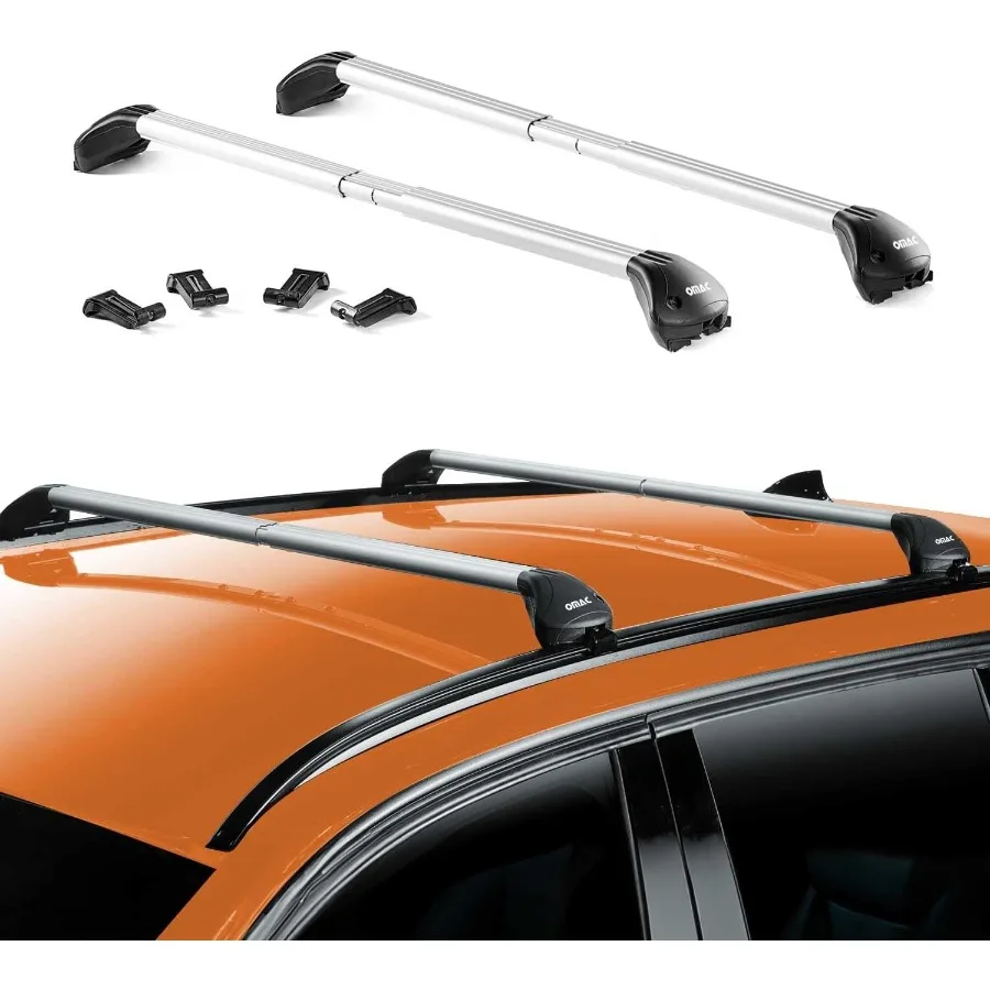 

Heavy Duty Telescopic Roof Rack Cross Bars for Honda Prologue 20242025 SUV with 220Lbs Load Capacity Silver Aluminum Finish 2Pc