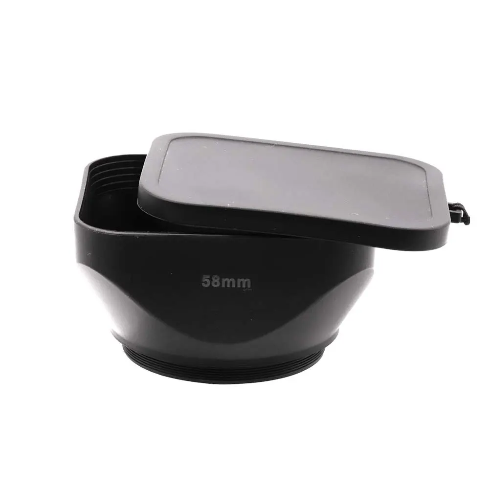 Lin Go Screw Mount Lens Hood + Cap Kit for DV Camera Camcorder Universal, Anti-Glare Lens Shade for Digital Video Camera