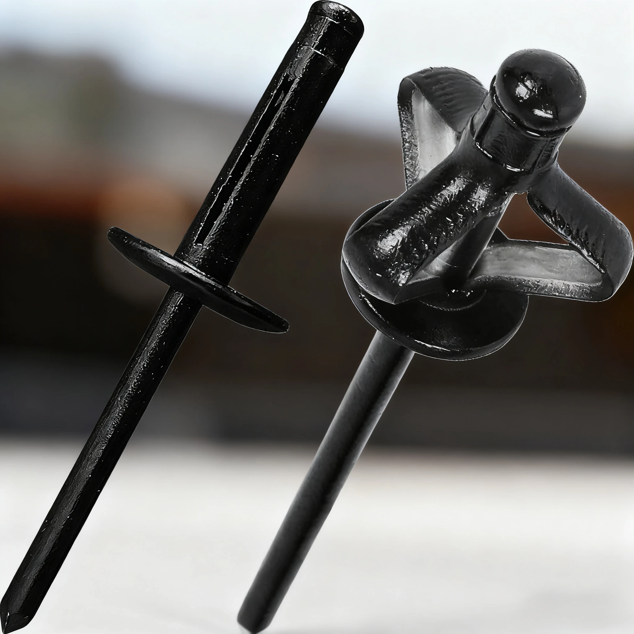 Rebites cegos com três dobras de alumínio pintado em preto completo, lâmpada de flange grande, rebite cego, fixação automotiva para decoração de interiores