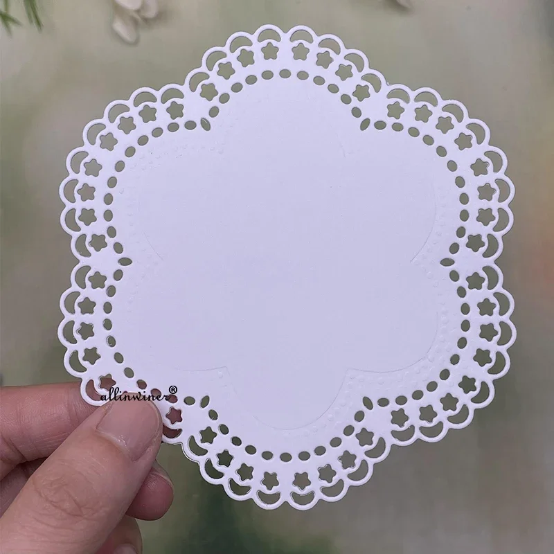 

Новые 3 шт. металлические вырубные формы для скрапбукинга: кружевной венок, рамка, трафареты для тиснения, шаблоны для бумаги, карточек, альбомов, поделок своими руками