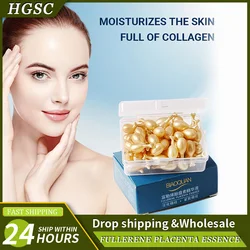 50PCS Face Serum Hyaluronic Acid Capsules Serum Spot Acne Remover Whitening Hydrating Anti-Wrinkle Ageless Cream Skin Care