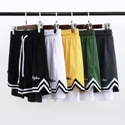 Pantaloncini da basket da uomo 2 in 1 palestra da Jogging doppio corto pantaloni da corsa Casual all'aperto pantaloni sportivi da allenamento di calcio abbigliamento sportivo