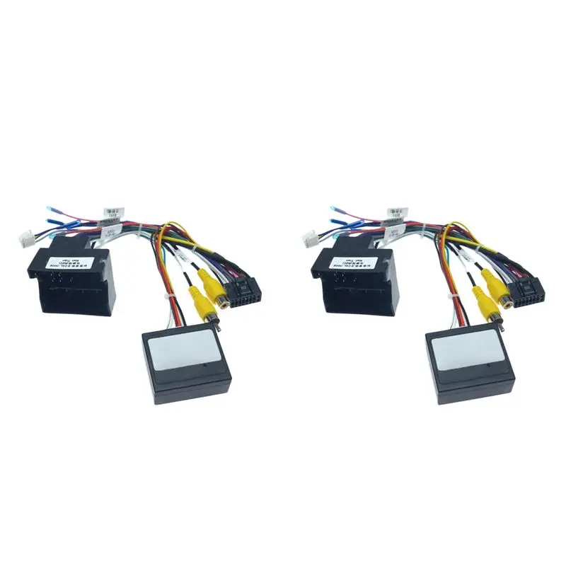 M49K-2X Car 16PIN Audio Power Cord Radio Wiring Harness With Canbus Box For 3008 2008 Citroen C4 C-Quatre