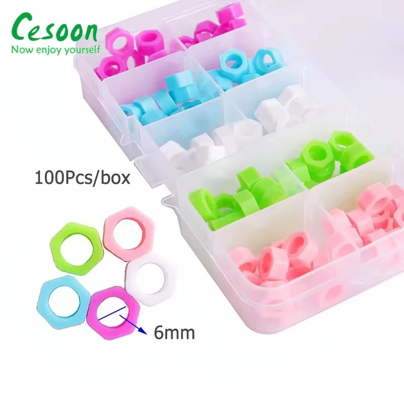 100Pcs/Box Dental Identification Circle Multi-Color Silicone Instrument Code Ring Dentist Autoclavable Disinfection Oral Care