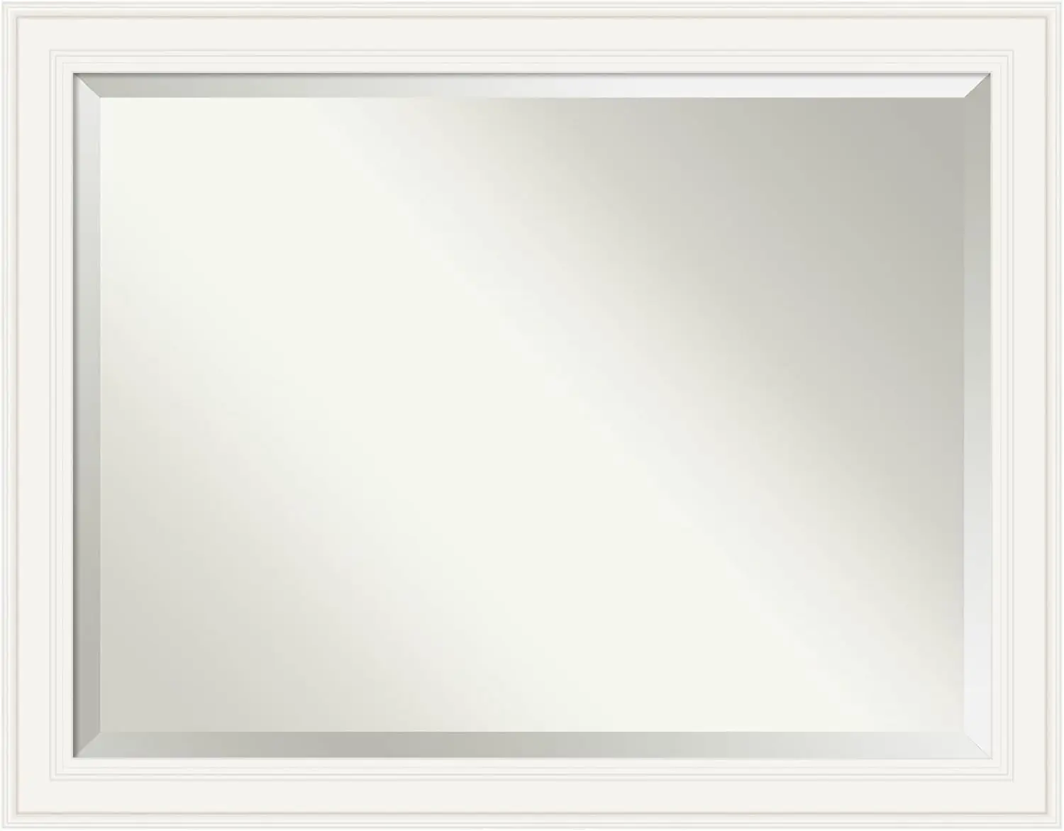 

Bathroom Mirror Ridge White Wall Mirror for use as Bathroom Vanity Mirror Over Sink (35.5 x 45.5 in.) Beveled Mirror