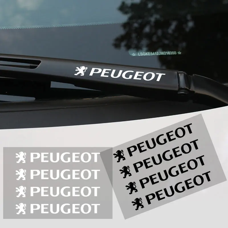 4 adet araba kapı kolu etiket lastik dikiz aynası dekorasyon çıkartması Peugeot 2008 için 5008 307 308 3008 206 207 208 107 106 205