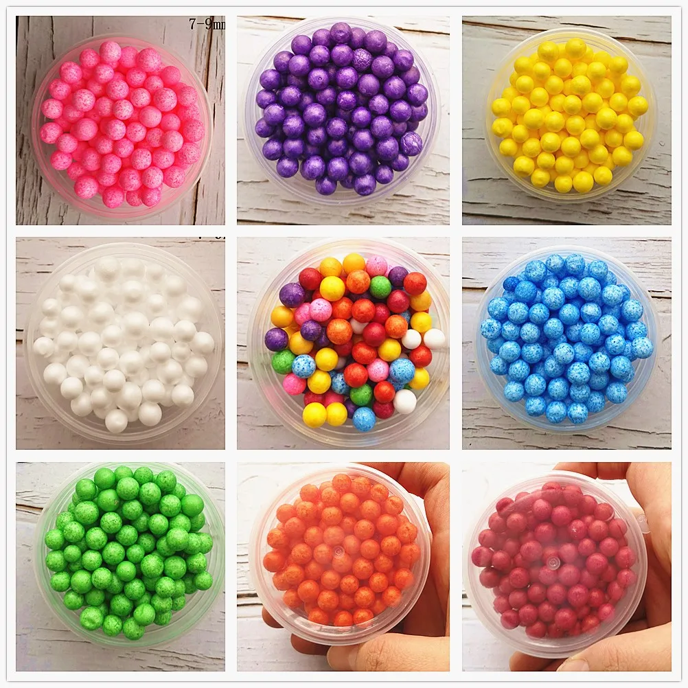 6pcs Colorful Styrofoam Balls Mini Foam Ball Decorative DIY Craft Supplies BEAD TOYS Filler