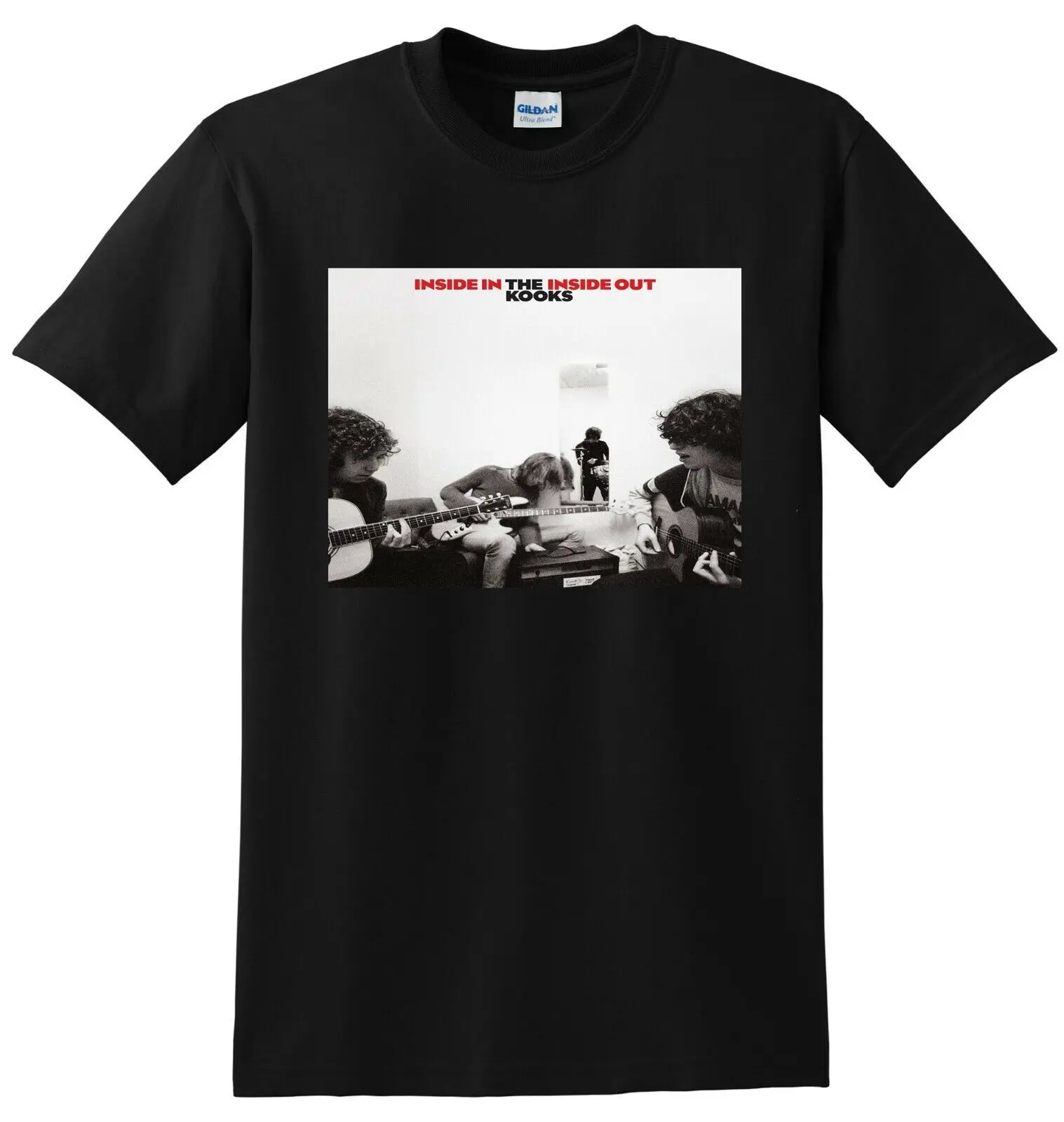 

THE KOOKS T SHIRT inside in inside out vinyl cd cover SMALL MEDIUM LARGE XL