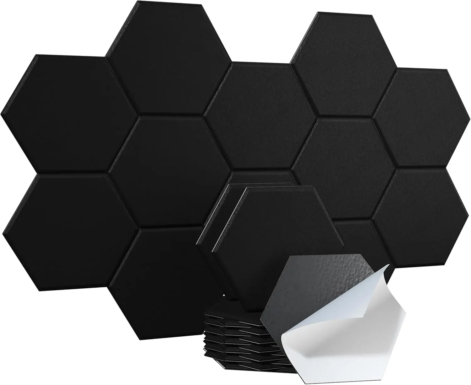 12PC Acoustic Panels Sound Proof Foam Panels High Density Absorb Noise Insulation Echoes Home Room Felt Cork Wall Bulletin Board