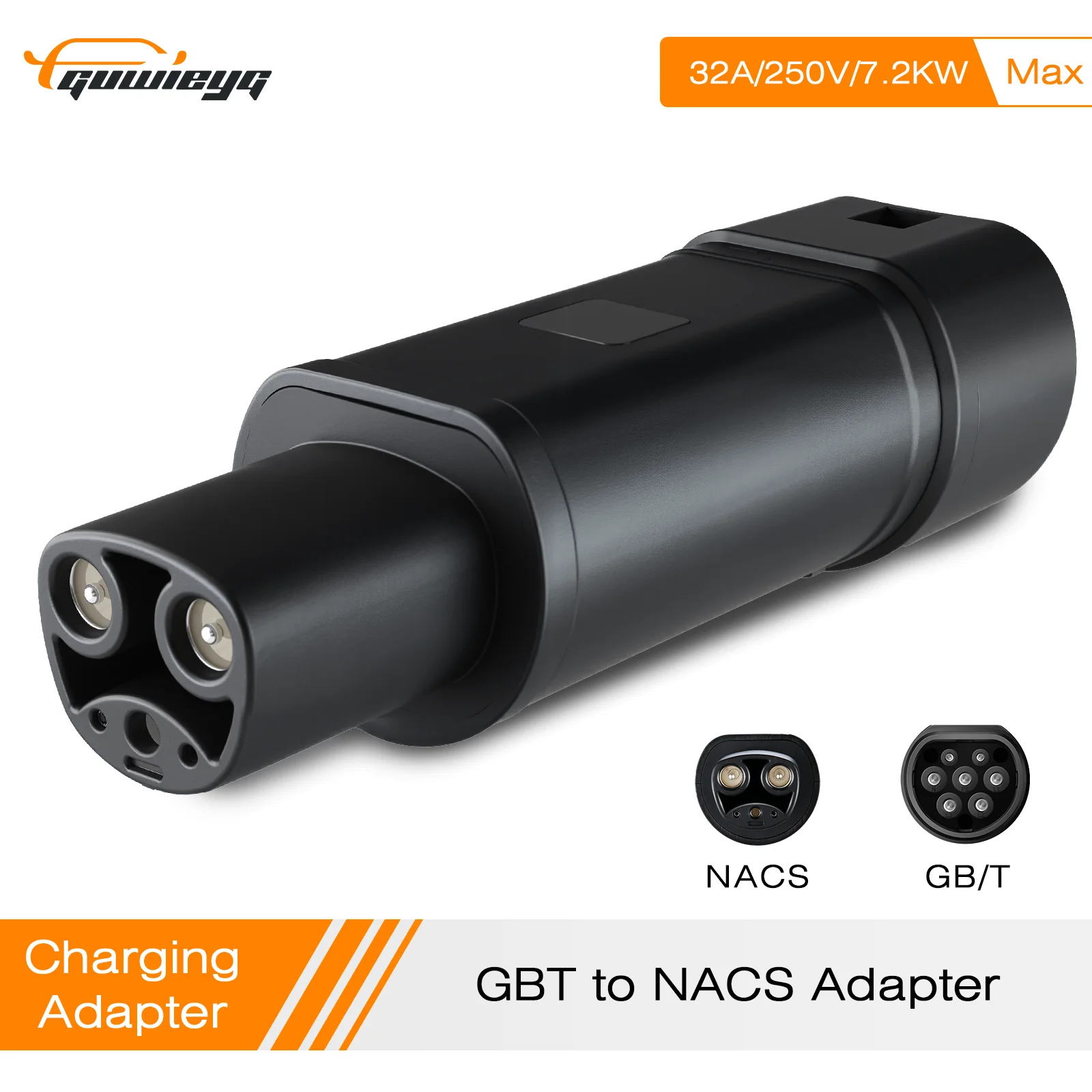 GUWIEYG GBT إلى NACS محول 32A 7.2KW MAX متوافق مع تسلا نموذج 3 S Y X سيارات محول شاحن السيارة الكهربائية