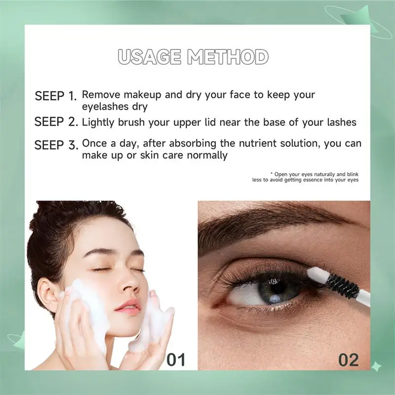 Poderoso Cílios Crescimento Soro, Cílios Enhancer, Alongamento, Cílios mais grossos, Curling Natural, Lash Lifting Care, 7 Dias